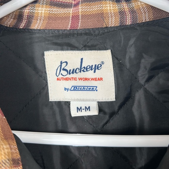 Buckeye by Dickies Vintage Workwear Shirt Jacket, M, Shacket Brown Plaid - Picture 2 of 9